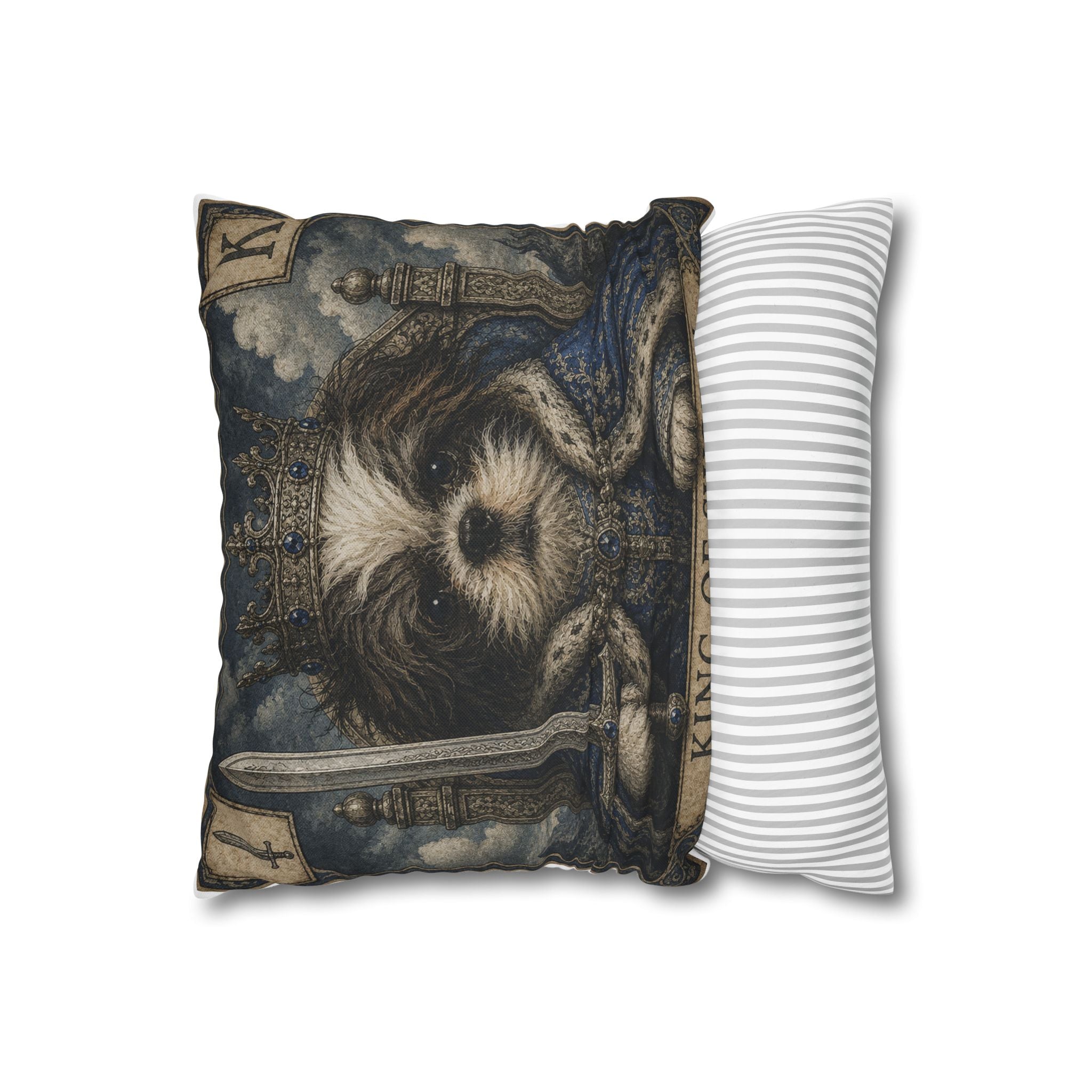 King of Dogs Decorative Pillowcase — Regal Shih Tzu Throne Design