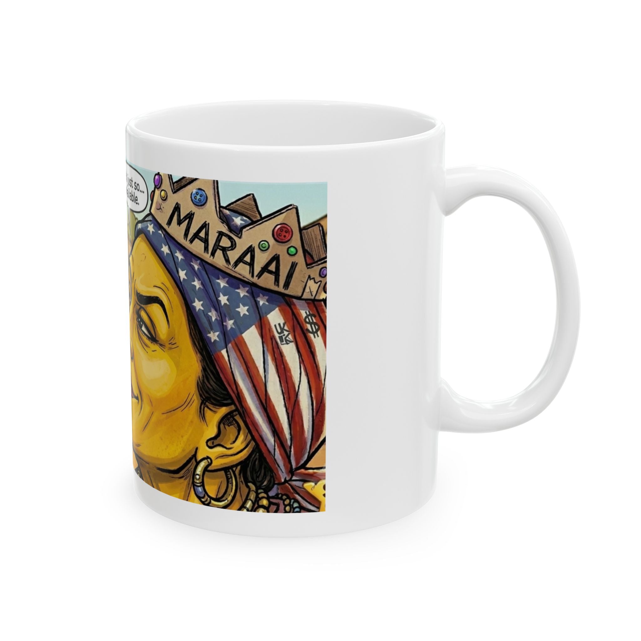 Gatiep and Maraai Ceramic Mug — Funny ‘He’s just so… available’ Coffee Cup (11oz, 15oz)