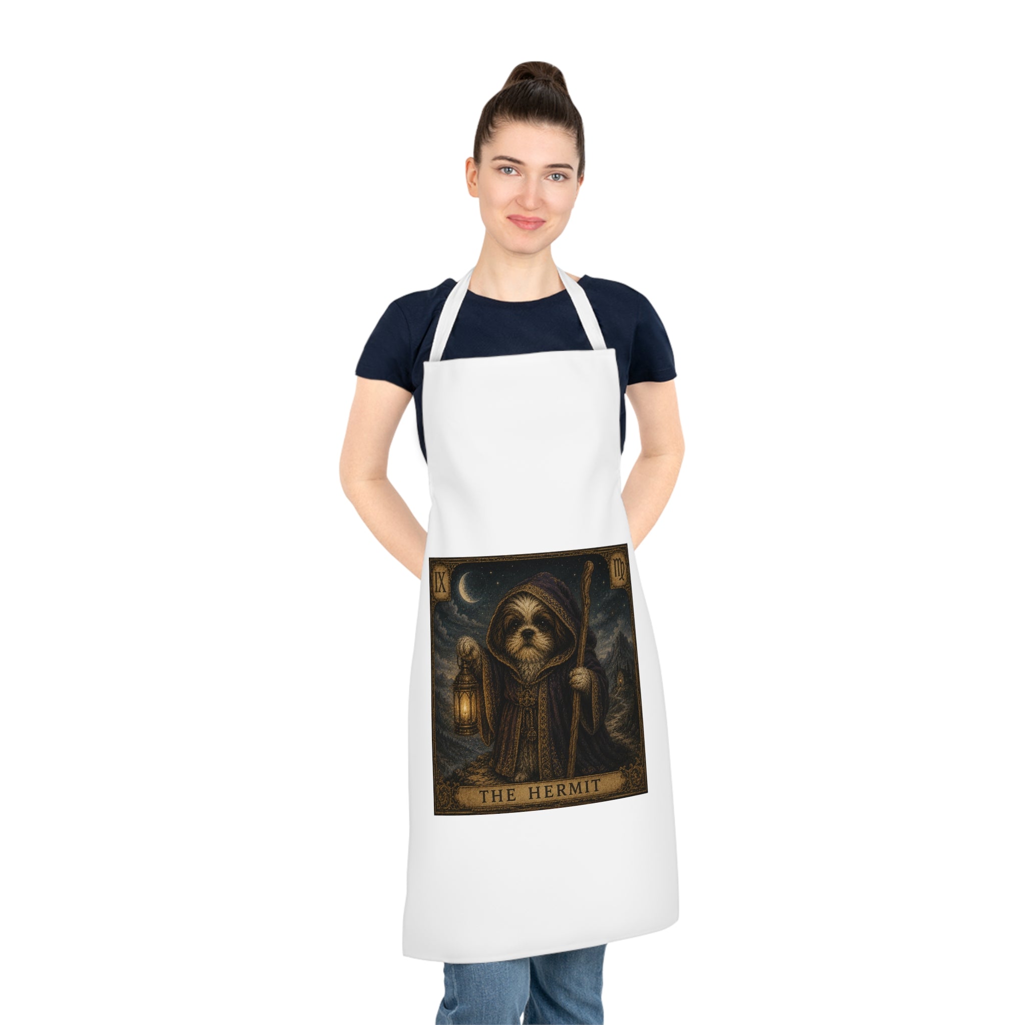 Copy of Tarot 'The Fool' Puppy Apron — Whimsical Dog Tarot Kitchen Apron