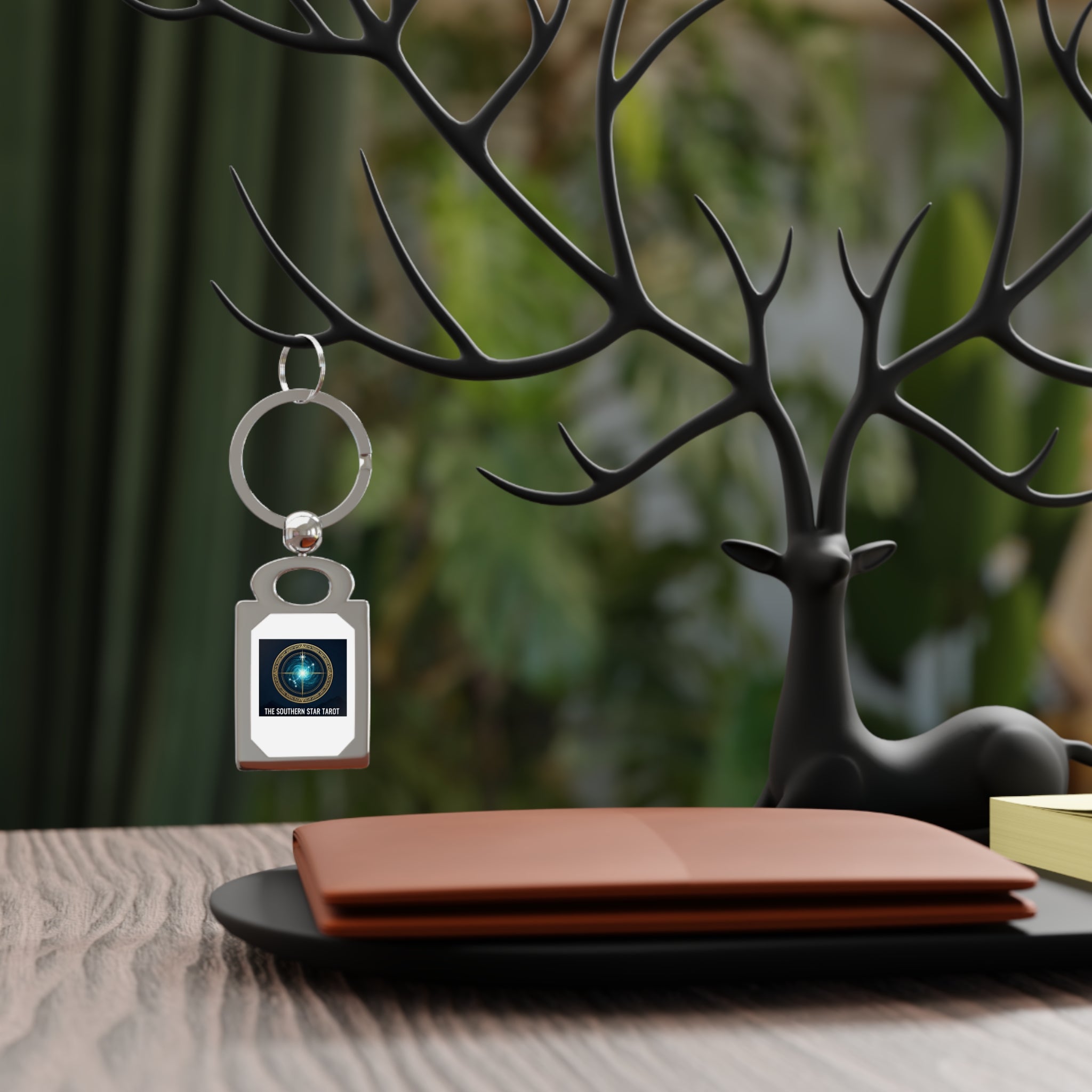 Tarot Logo Rectangle Photo Keyring — The Southern Star Tarot