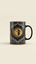 Celestial tarot mug with gold rim
