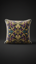 Gold-accented velvet pillowcase