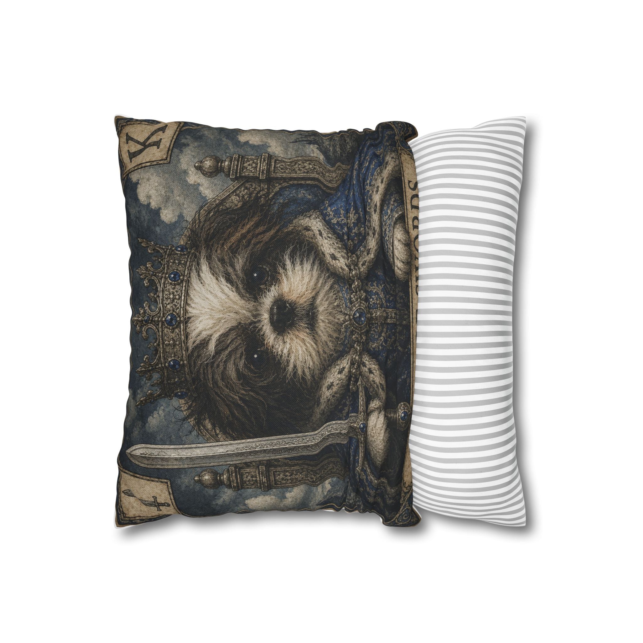 King of Dogs Decorative Pillowcase — Regal Shih Tzu Throne Design