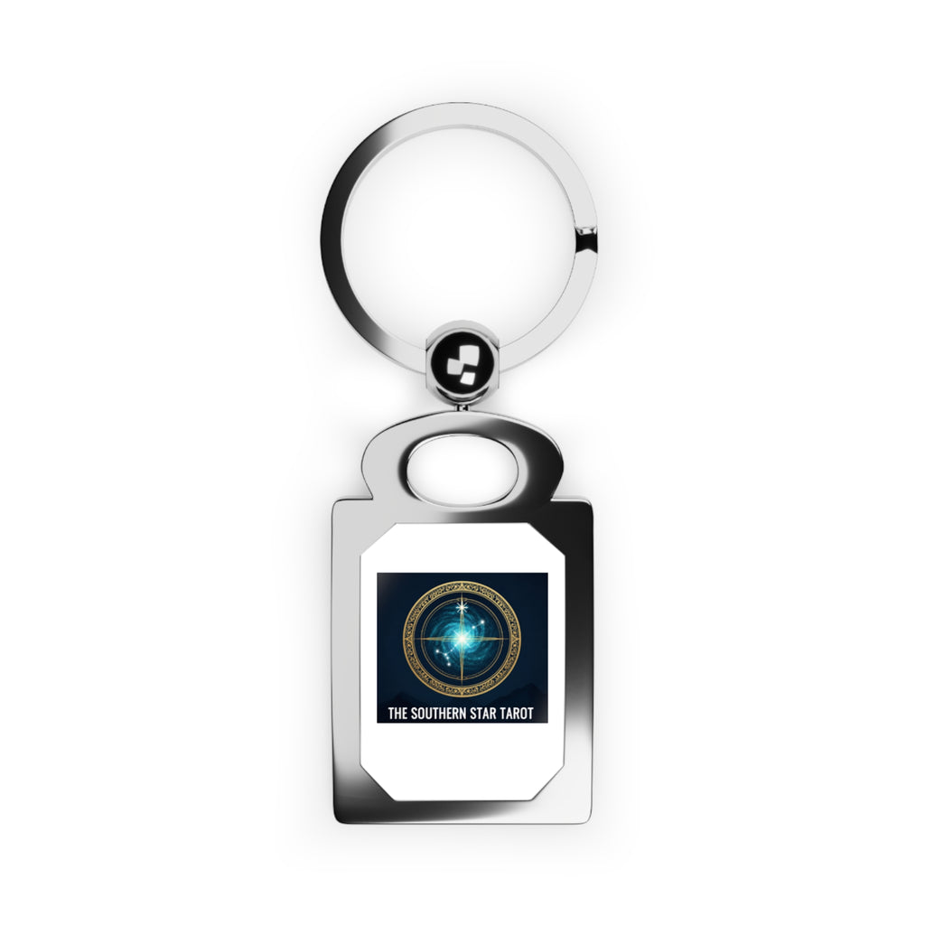 Tarot Logo Rectangle Photo Keyring — The Southern Star Tarot